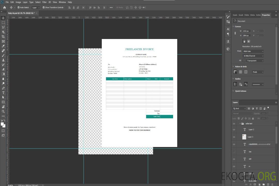 Modèle de facture pour indépendant template